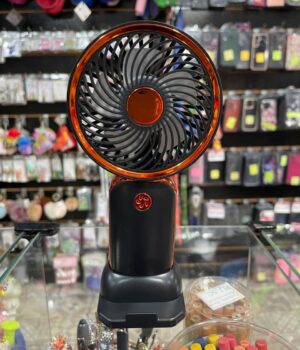 MINI VENTILADOR PRETO COM DOURADO EL-3601