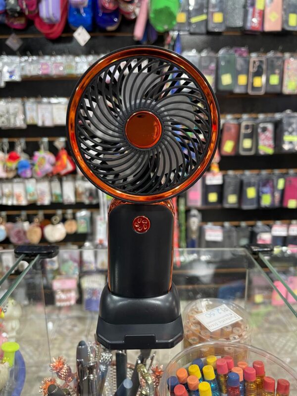MINI VENTILADOR PRETO COM DOURADO EL-3601