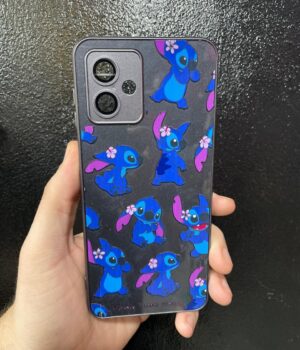 CAPINHA DE CELULAR MOTO G14 CASE PRETO STITCH