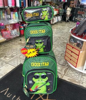 MOCHILA DE CARRINHO CROCK STAR - KIT MOCHILA DE RODINHA