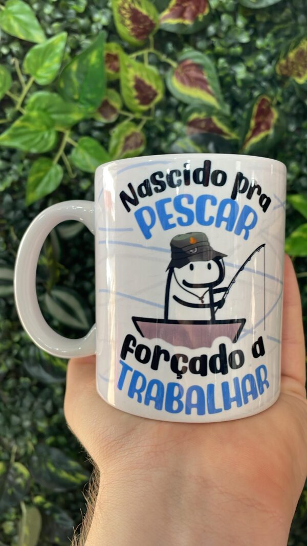 CANECA PAI NASCIDO PARA PESCAR