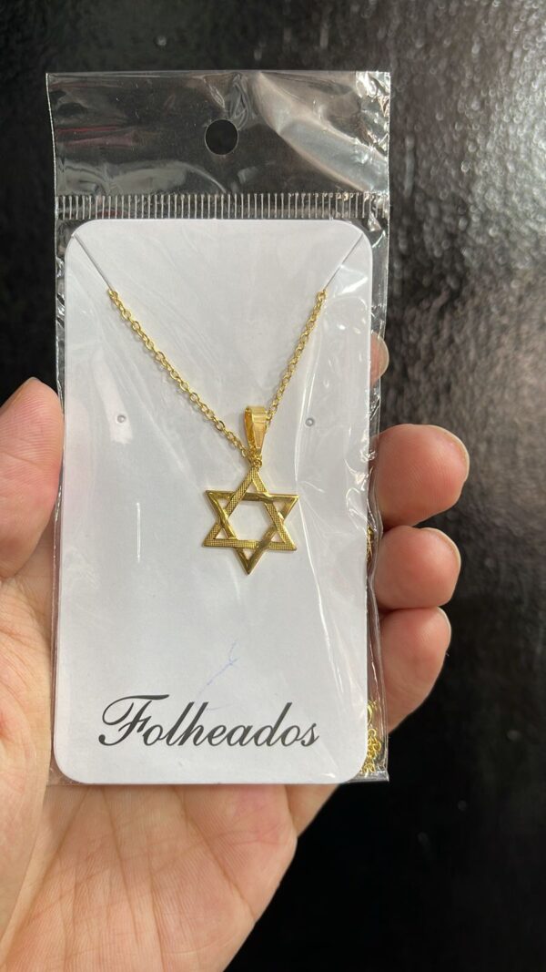 COLAR FOLHEADO ESTRELA DE DAVI