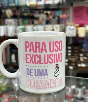CANECA DE PORCELANA BRANCA DORAMEIRA