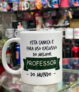 CANECA PORCELANA BRANCA PROFESSOR