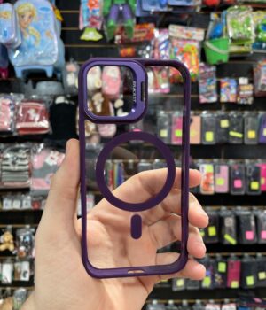 CAPINHA DE CELULAR IPHONE 12 / 12 PRO SPACE CASE BORDA ROXO COM MAGSAFE