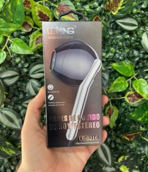 FONE DE OUVIDO COM FIO PRETO LE-0216