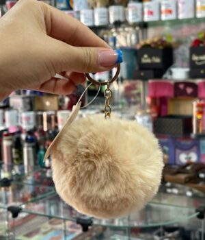CHAVEIRO POMPOM BEGE