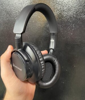 FONE DE OUVIDO HEADSET SEM FIO COM MICROFONE PRETO PEI-EP601