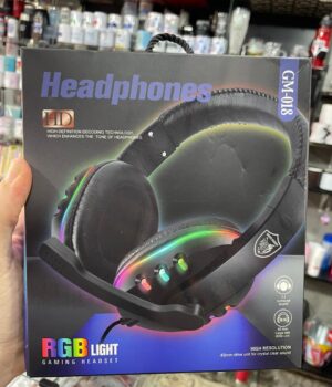 FONE DE OUVIDO HEADSET COM FIO E MICROFONE GAMER GM-018 PRETO