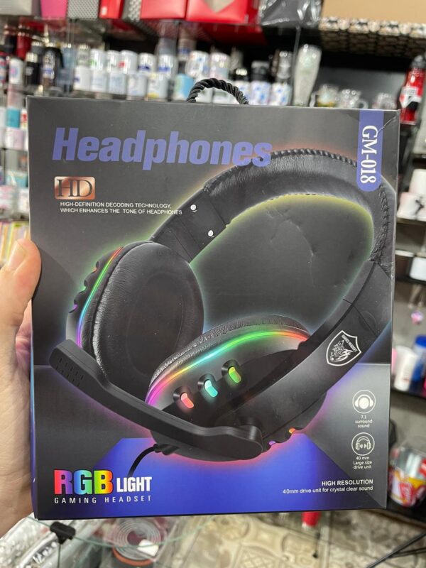 FONE DE OUVIDO HEADSET COM FIO E MICROFONE GAMER GM-018 PRETO