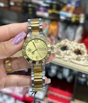 RELÓGIO DE PULSO ANALÓGICO DOURADO & PRATA