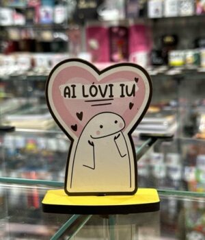 PLAQUINHA DE MDF FLORK AI LÓVI IU