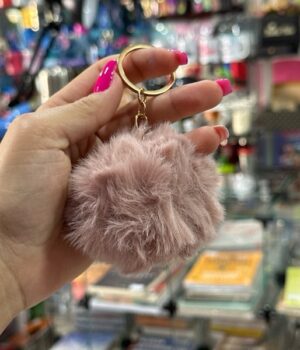 CHAVEIRO POMPOM NUDE ROSADO