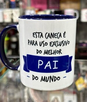 CANECA PAI ALÇA E INTERIOR AZUL
