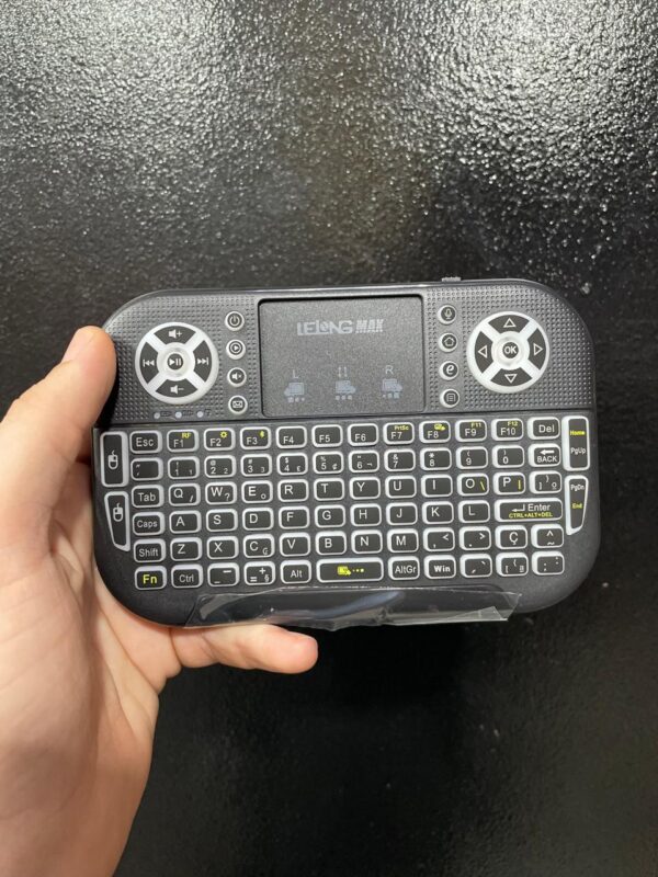 MINI TECLADO SEM FIO LUMINOSO LE-7704-1
