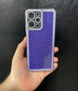 CAPINHA DE CELULAR REDMI 12 4G / 12 5G CASE TRANSPARENTE COM GLITTER ROSA