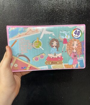 ESTOJO DE DESENHO ROSA ARTZONE 48 PEÇAS