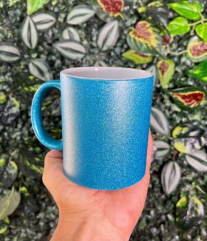 CANECA GLITTER AZUL TIFFANY