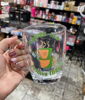 CANECA DE VIDRO CAFÉ TALVEZ ISSO RESOLVA TUDO?