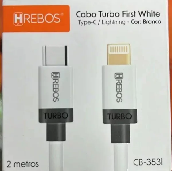 CABO TIPO C/LIGHTNING 2M HREBOS CB-353 I