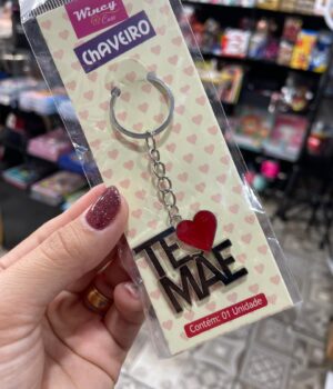 CHAVEIRO DE METAL TE AMO MÃE