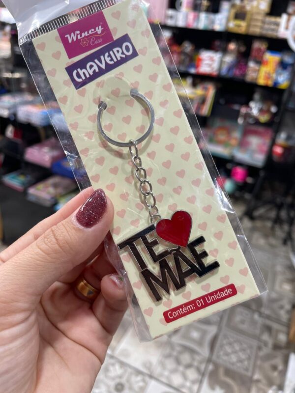 CHAVEIRO DE METAL TE AMO MÃE