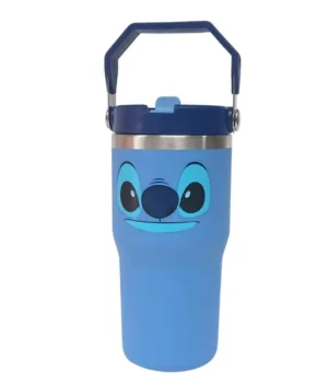 COPO COM CANUDO 650ML AZUL STITCH
