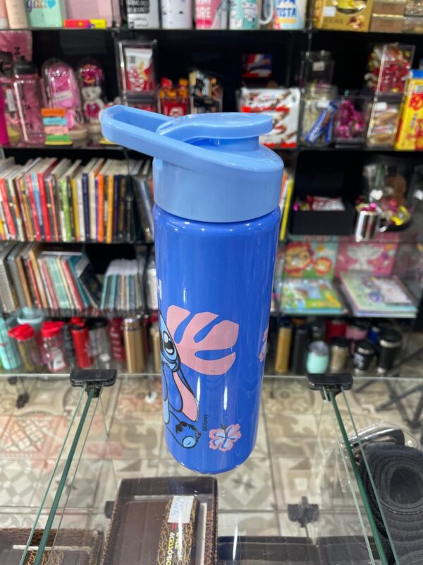 GARRAFA PLÁSTICO AZUL SQUEEZE STITCH TAMPA AZUL 700ML