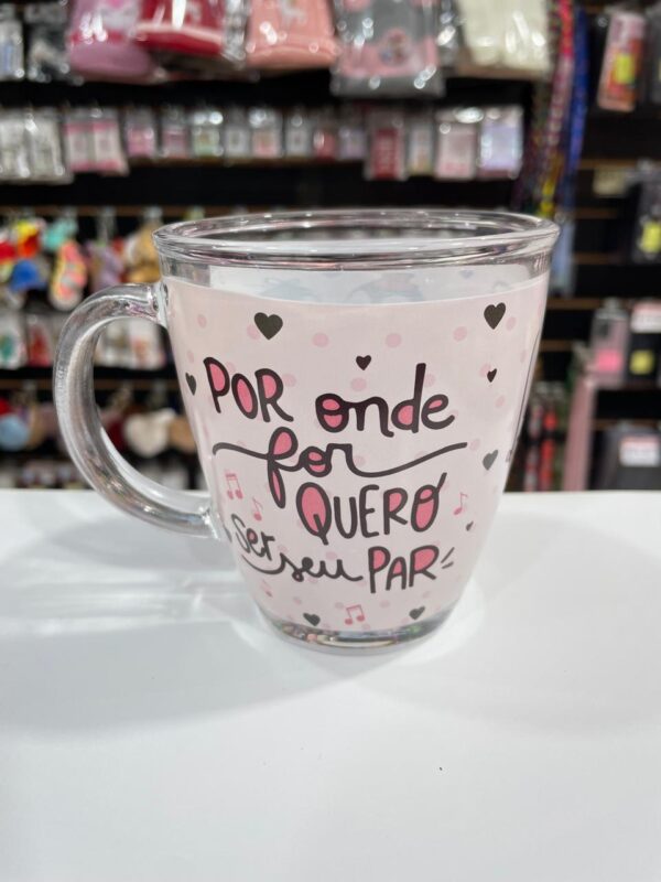 CANECA DE VIDRO EU + VOCÊ = LOVE - Imagem 2
