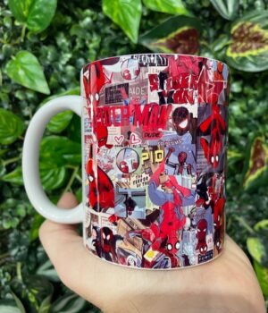 CANECA BRANCA HOMEM ARANHA