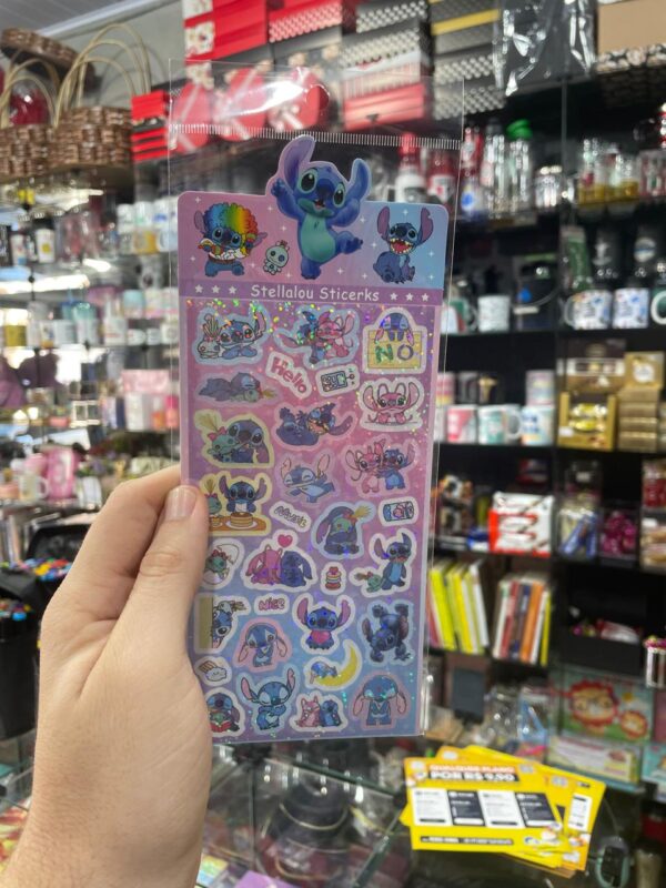 CARTELA DE ADESIVOS STITCH