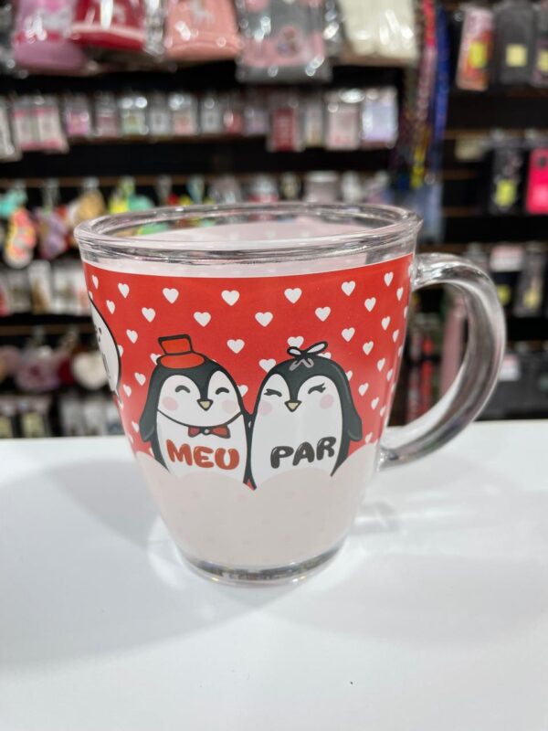 CANECA DE VIDRO MEU PAR VOCÊ É PRA VIDA TODA - Imagem 2