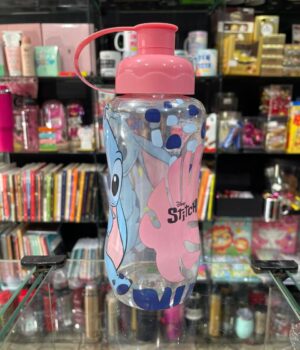 GARRAFA PLÁSTICO SQUEEZE STITCH TAMPA ROSA 550ML