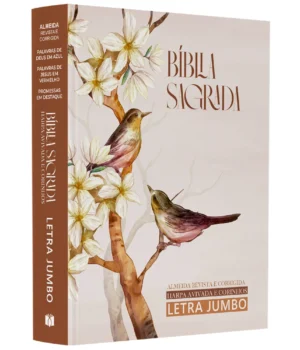 BÍBLIA ARC PÁSSAROS HARPA AVIVADA E CORINHOS CAPA DURA LETRA JUMBO