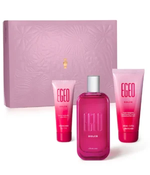 KIT EGEO DOLCE COM 1 COLÔNIA 90ML, 1 CREME DESOD CORPORAL 100ML, 1 CREME DESOD PARA MÃOS 50G