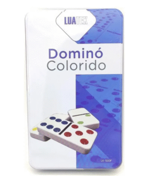 JOGO DOMINÓ EM LATA COLORIDO LUATEK LK-5010F