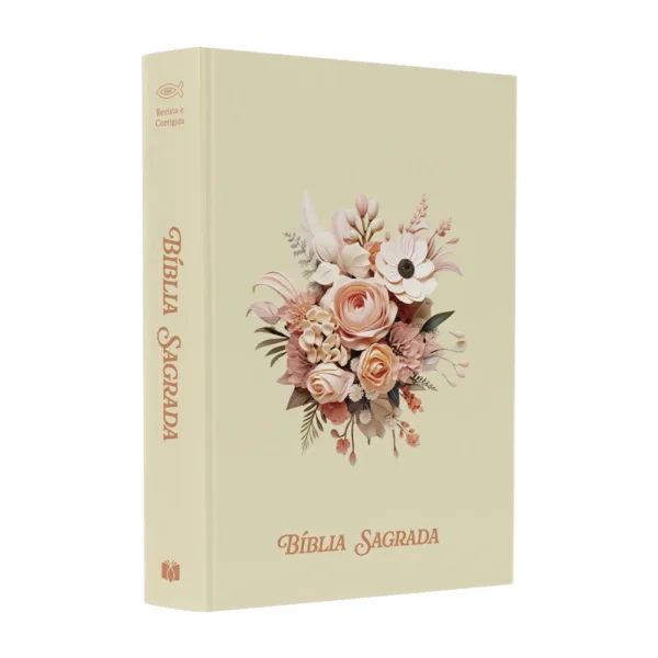 BÍBLIA MINI ARC BUQUÊ DE FLORES CAPA BROCHURA LETRA NORMAL