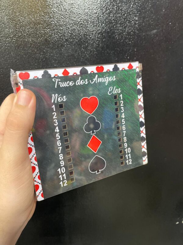 CAIXA DE BARALHO MDF TRUCO DOS AMIGOS 13X15CM