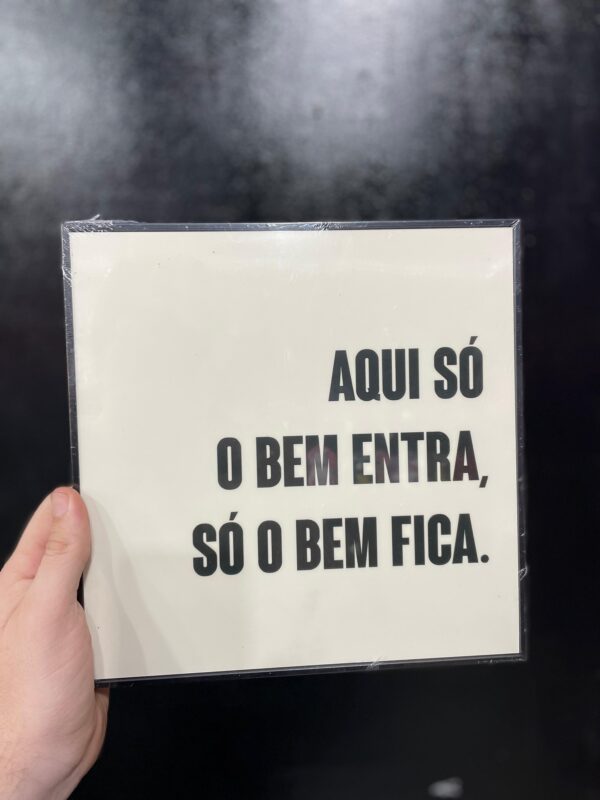 QUADRO AQUI SÓ O BEM ENTRA, SÓ O BEM FICA