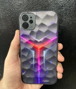CAPINHA DE CELULAR IPHONE 11 PRETA EM RELEVO NEON