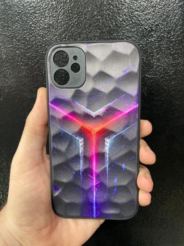 CAPINHA DE CELULAR IPHONE 11 PRETA EM RELEVO NEON