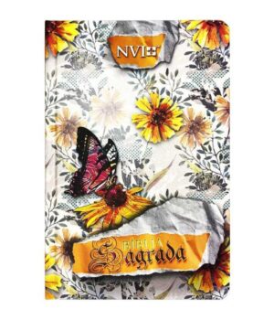 BÍBLIA NVI SLIM CAPA DURA FLORAL ABSTRATO LETRA NORMAL