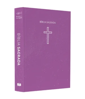 BÍBLIA MINI ARC ROSA SALVOS PELA GRAÇA CAPA BROCHURA LETRA NORMAL