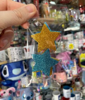 9 ESTRELAS DE EVA COM GLITTER MULTICOLORIDAS PARA SURPRESAS ROMÂNTICAS OU DECORAÇÕES