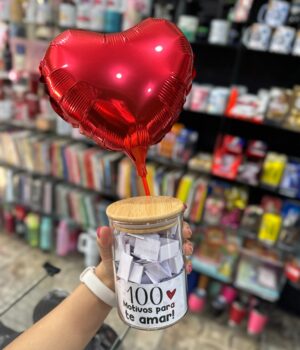 POTE 100 MOTIVOS PRA TE AMAR COM BALÃO VERMELHO