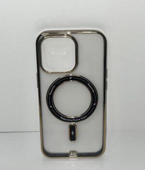 CAPINHA DE CELULAR IPHONE 13 PRO BORDA DOURADA MAGSAFE