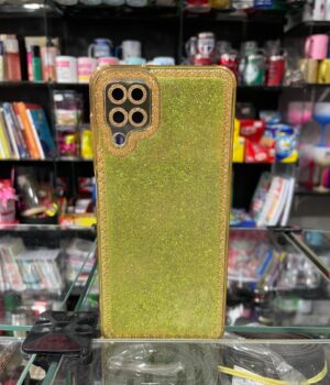 CAPINHA DE CELULAR A12 CASE GLITTER AMARELO
