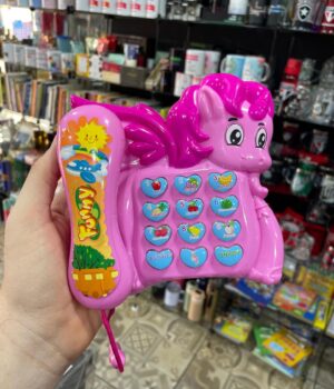 TELEFONE MUSICAL ROSA UNICORN FUNNY PHONE