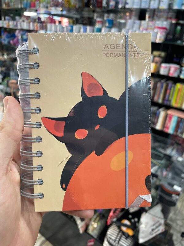 AGENDA AMARELO GATINHO PRETO