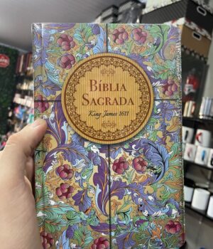 BÍBLIA KING JAMES 1611 SEMI LUXO CÁLAMO E CANELA CAPA DURA LETRA NORMAL
